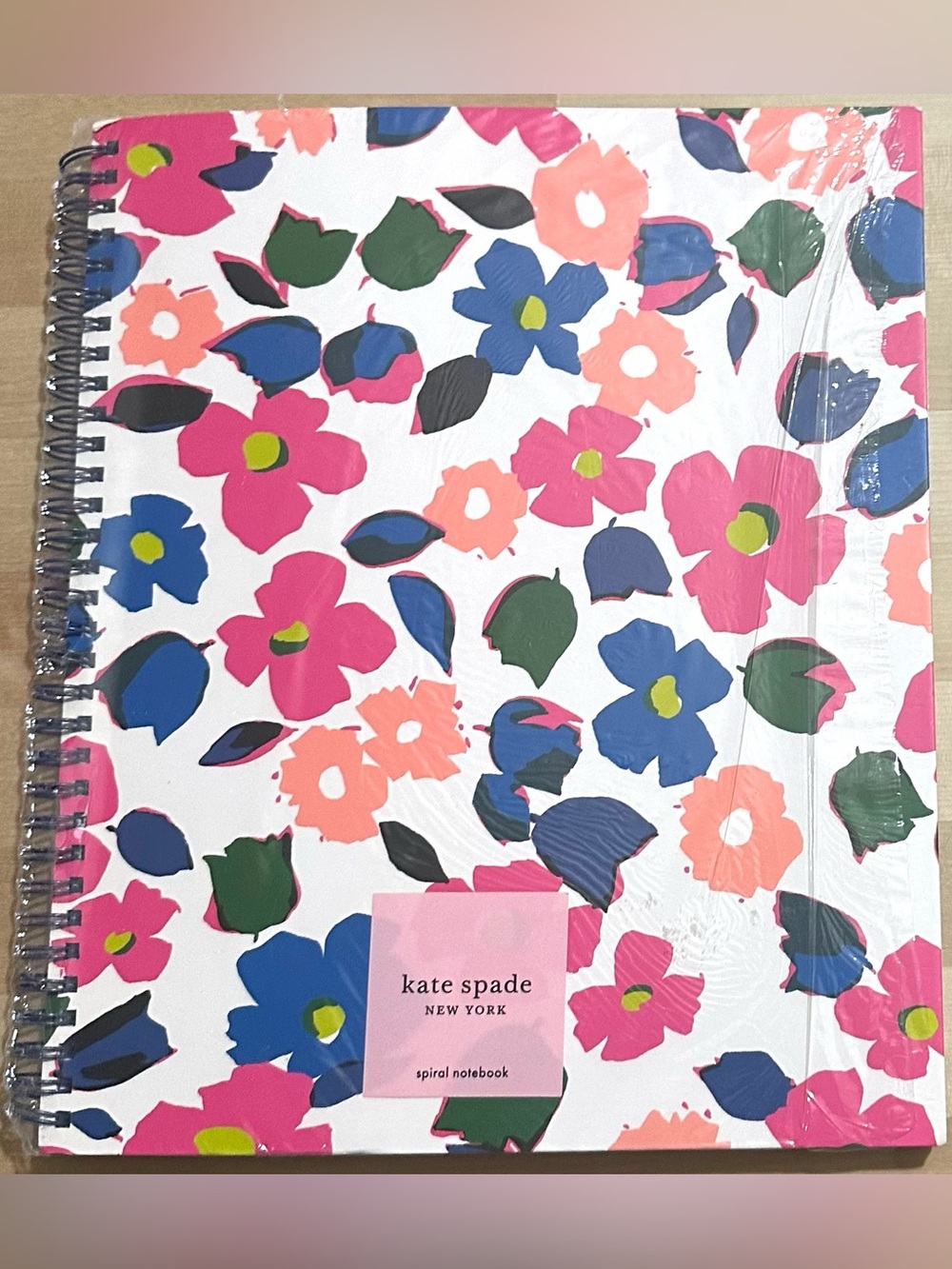 NEW Kate Spade New York Large Spiral Notebook w/160 Lined Pages Interior Pocket